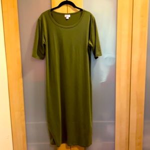 Jersey half sleeve dress; green, LuLaRoe